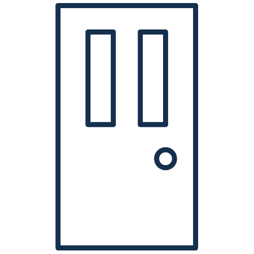 Drawing of a front door