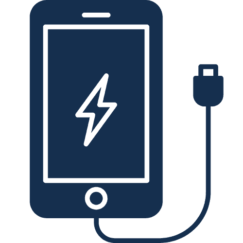Drawing of a mobile device charging